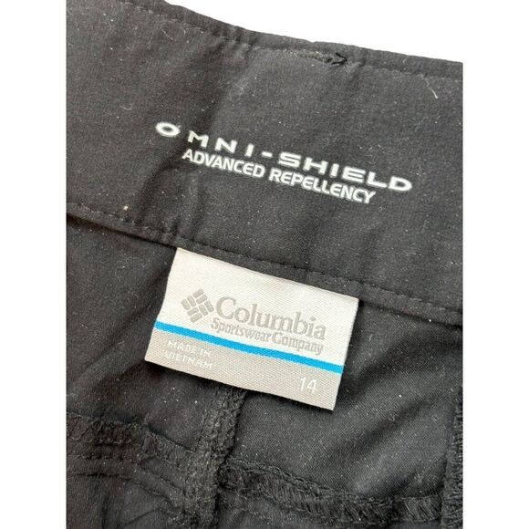 Columbia Women's Omni-Shield Advanced Repellency Pants Size 14 CROPPED Black Nyl - Picture 4 of 7